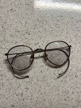 Moscot Men Brown Silver Glasses